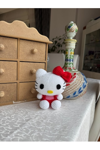 Amigurumi Hello Kıtty Oyuncak 12 Cm