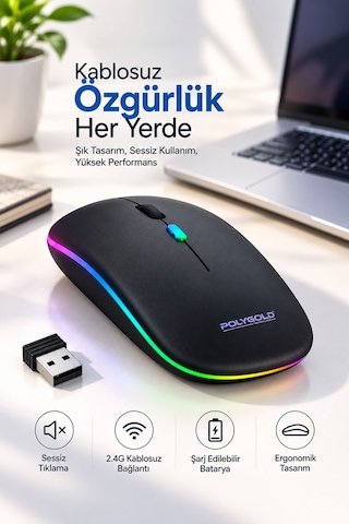 Tek Sessiz Tıklama 800 1200 1600 Dpı Ayarlanabilir Mouse Najmaddin