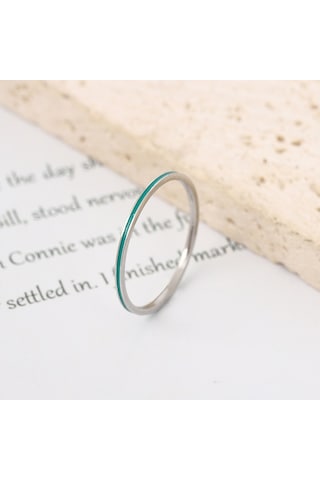 Soulader Şık Ve Dayanıklı Titanyum Çelik Moda Yüzük Erkek Ve Kadın İçin Yeşil