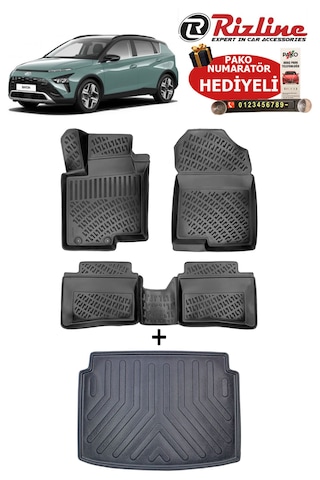 Hyundai Bayon 2021-2026 Model Arası Havuzlu Paspas Ve Bagaj Havuzu Seti