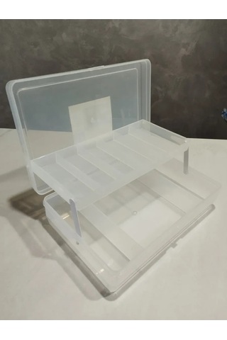 Boxplast Çeşitli Eşyalar İçin Kutu, İki Katmanlı 235x150x65mm 177221588 Beyaz