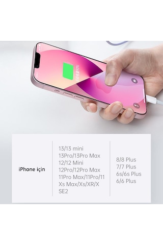 20w Type-c - Lightning Hızlı Şarj Kablosu Kalın Dokuma Apple Uyumlu iPhone 13/12/11/x Akıllı Çipli 1m Siyah 1m Type-c -