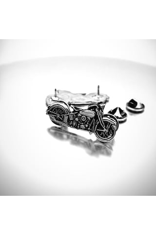 Chopper Motorcu Rozet Gümüş
