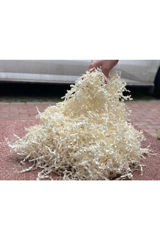 Krem Z Zigzag Kırpık Kağıt 1 Kg Hediye Kutu İçi Dolgu & Süsleme Malzemesi