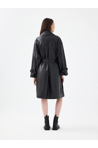 Loose Fit Kadın Trenchcoat Siyah