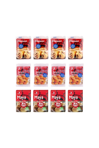 Pakmaya Kabartma Tozu - Vanilya - Instant Maya 12 Li Karma Paket