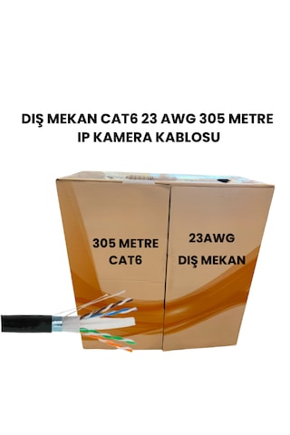 305 Metre Cat6 23 Awg Dış Mekan İnternet Kablosu