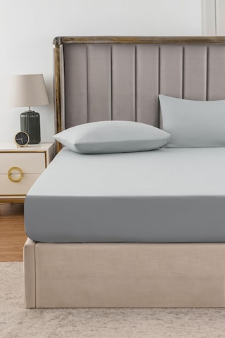 Ranforce Gri Pamuklu Tek / Çift Kişilik Battal Tam Kenar Lastikli Çarşaf 14 Renk Fıtted Gri