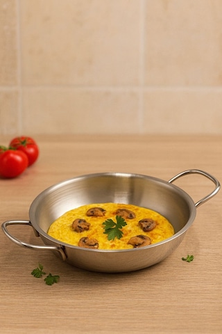 Gülsan Jasmin Serisi 18 Cm Çelik Sahan 18/10 Paslanmaz Çelik, Parlak Yüzey-102 Beyaz - Siyah