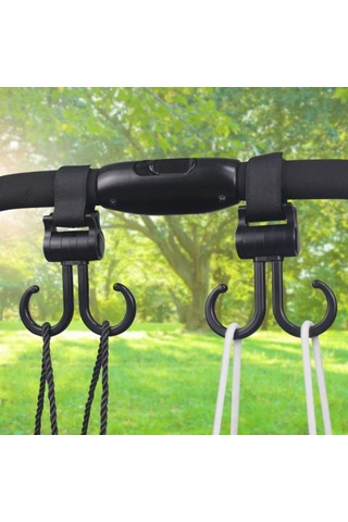 Buffer 2li Bebek Arabasına Uyumlu Cırtlı Eşya Taşıma Aparatı