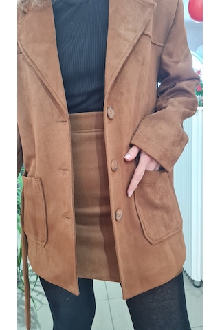 Mylook Premium Süet Astarlı Ceket Taba