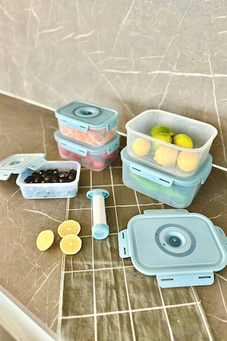 Seoul Taze Ürün Saklama Kabı 5'li Set Çok Renkli