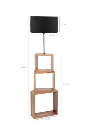 A&g Kare Hareketli Raflı Lambader Kumaş Başlık Çok Renkli