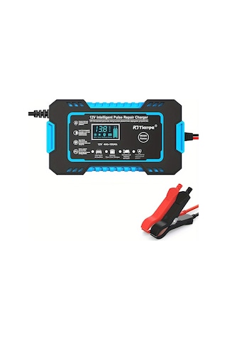Samdoo 12v Akıllı Akü Şarj Cihazı 4-100ah - Agm/gel/sla İçin, Pulse Tamiri, Sıcaklık Tamiri, Çoklu Koruma, Mavi Abd Standartı