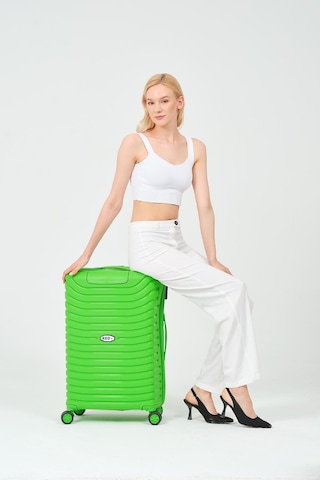 Keo-plus Yeşil Orta Boy Silikon Kırılmaz Pp Valiz Siyah
