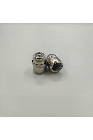 Dekoratif E27 Metal Düz Krom Renk Duy