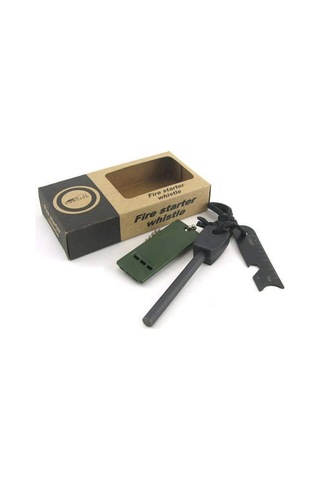 Survive Magnezyum Çubuğu Ateş Başlatıcı Çakmak Taşı Acı Kahverengi