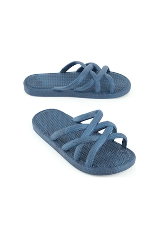 Gezer Yazlık Kaydırmaz Taban Kız Çocuk Terlik Lacivert