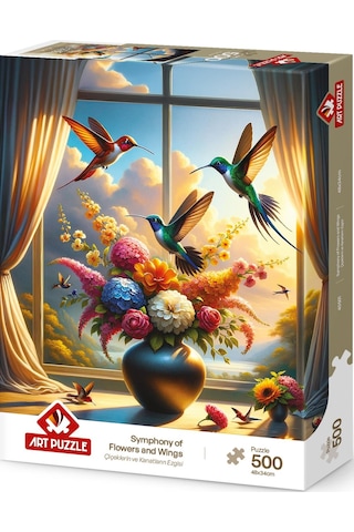 Art Puzzle Çiçeklerin Ve Kanatların Ezgisi 500 Parça Puzzle