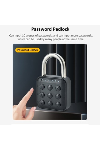 Mufunye Akıllı Kilit Akıllı Kilit Bagaj, Sandık, Kapılar İçin Sağlam Ve Dayanıklı Kilit Kilit Cr2032 Düğme Hücre Güç Kaynağı Kilidi