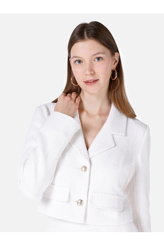 Colins Beyaz Kadın Ceket Cl1067520 Q1.v1 Ofw Beyaz