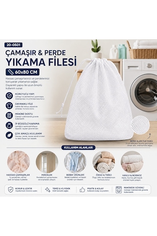 30 Adet 60x80cm Çamaşır - Perde Yıkama Filesi 4741 Bakır