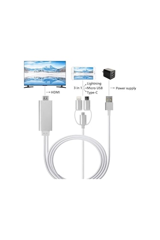 Mirascreen Hdmi Görüntü Aktarım Tv Kablosu Usb Hdtv Tüm Modeller