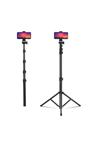 Jmary MT-39 5 Kademeli 153cm Fonksiyonel 2 in 1 Monopod 360 Derece Dönebilen Başlıklı Tripod JMARY-TA84069 Siyah