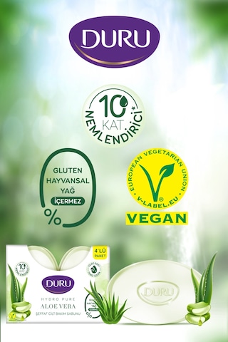 Hydro Pure Aloevera 8 Adet Şeffaf Cilt Bakım Sabunu 8x135 Gr Gluten İçermez Diğer