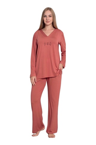 Limissi Viskon Uzun Kollu Kadın Pijama Takımı 24642 Yeşil