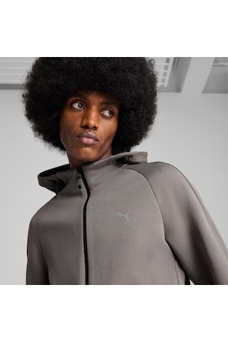 Puma Evostrıpe Erkek Tam Fermuarlı Kapüşonlu Ceket 684613 79 Gri