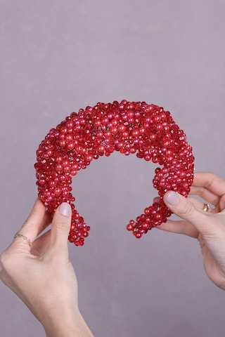 FdayAksesuar En Güzel Gelinlere Özel Leal Bombeli Boncuklu Gelin Saç Aksesuarı FRDY31690