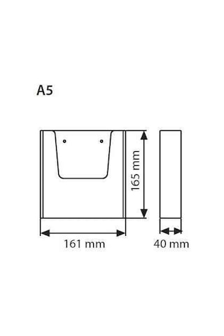 Duvar Tipi Broşürlük 15x21cm A5 1 Adet