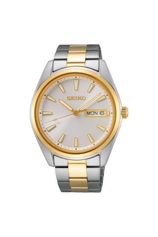 Seiko Sur446p Quartz Çelik Gri-sarı Safir Cam 10 Atm 40 Mm Erkek Kol Saati