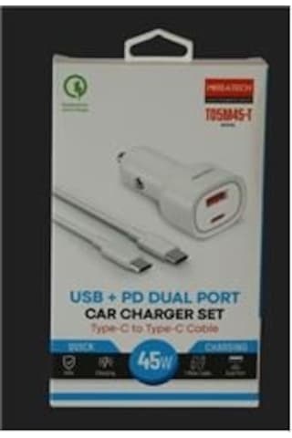 Megatech T05m45-t Beyaz 45w Pd-usb Araç Çakmaklık Şarj Başlığı Hızlı Şarj Type-c To Type-c Kablo