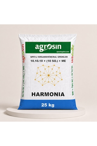 Agrosin Harmonia 10.10.10 + 10 So3 + Me Organomineral Granül Gübre 25 Kg