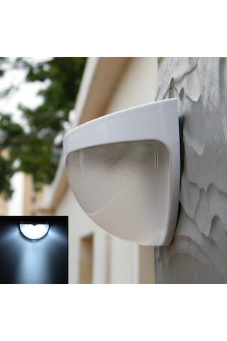Springsun Güneş Enerjili Led Duvar Lambası Beyaz Işık Ip55 Su Geçirmez Bataryalı Bahçe/ev Aydınlatma Altın