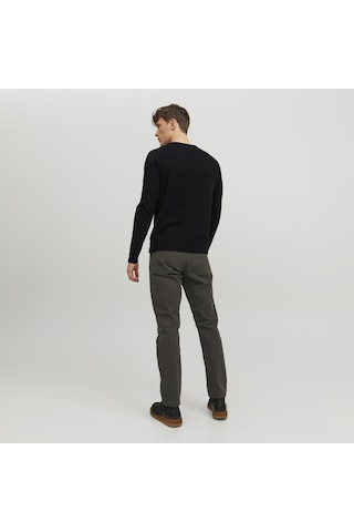 Jack & Jones Erkek Bisiklet Yaka Triko Kazak - Emil - 12208364 Siyah