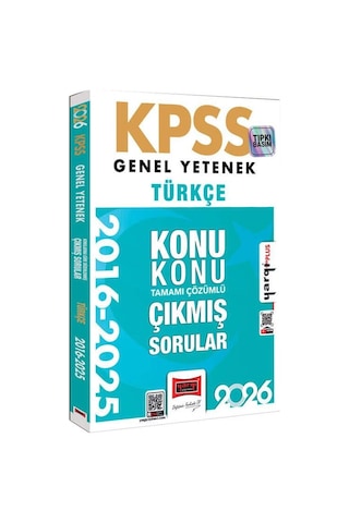 Yargı 2026 Kpss Genel Yetenek Türkçe 2016-2026 Konu Konu Tamamı Çözümlü Çıkmış Sorular Yargı 2026 Kpss Genel Yetenek Türkçe 2016-2026 Konu Konu Tamamı Çözümlü Çıkmış Sorular