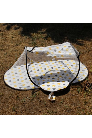Katlanabilir Bebek Cibinlik Tül Sineklik Haşere Koruyucu Çantalı Bebek Gölgelik Çadırı 120-60 Cm