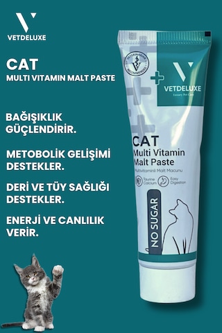 Vetdeluxe Multivitamin Malt Taurin ve 13 Farklı Vitamin İçeren Malt Macun 100 G