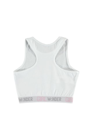 Civil Girl Wonder Baskı 8-12 Yaş Büstiyer Beyaz