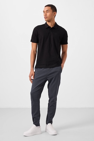 Tommylife Tommy Life Siyah Basic Logolu Standart Kalıp Triko Polo Yaka Erkek T-shirt - 87748 Siyah