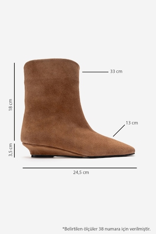 Luvishoes Nacho Toprak Süet Hakiki Deri Kadın Bot Toprak