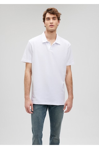 Mavi - Beyaz Polo Tişört 0611904-620 Beyaz