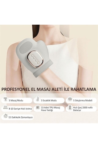 Sunup Sn-30763 Isı Kompresyonlu Akıllı El Masaj Cihazı Diğer