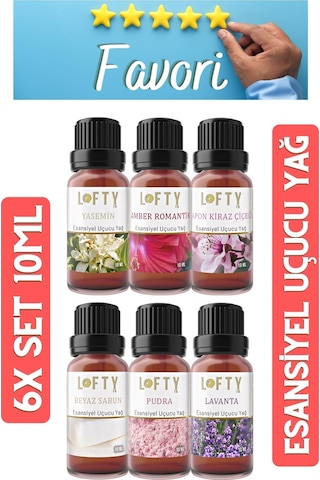 Lofty Uçucu Yağ Esansı Favori Seti 6 x 10 ML