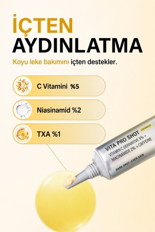Vita Pro Shot - %5 C Vitamini, Kafein, Niasinamid, Txa 20ml