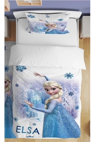 Elsa Dijital Baskı Tek Kişilik Nevresim Takımı