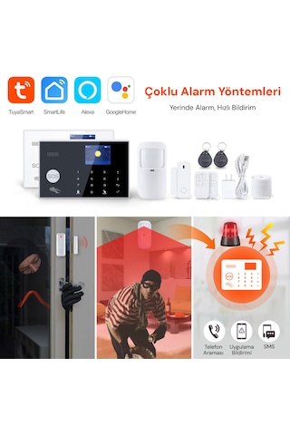 Yeco Sas-10 Akıllı Alarm Güvenlik Sistemi - Wifi & 4g Gsm Bağlantısı, Hareket Sensörü Ve Mobil Uyumlu